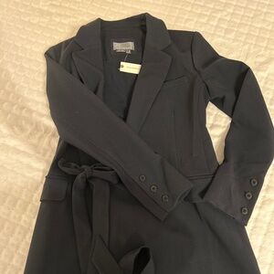 Tuxedo style long sleeve dress